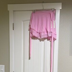 Pink Layered Dance Wrap Skirt